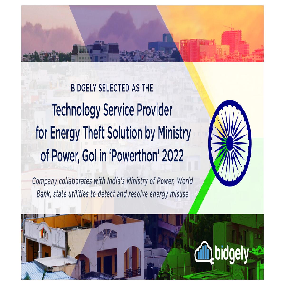 Bidgely Selected as the Technology Service Provider for Energy Theft Solution by Ministry of Power, Govt of India