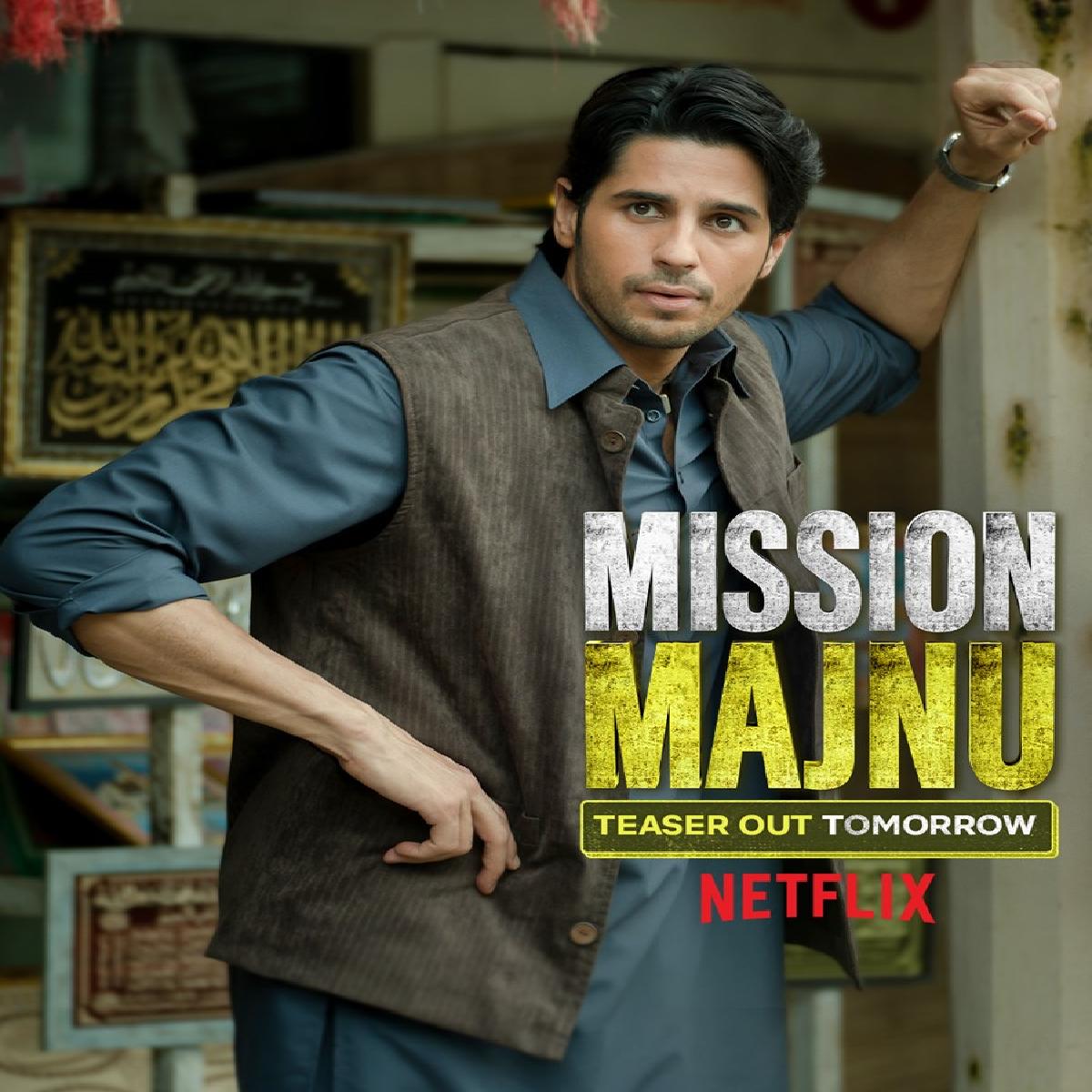 Mission Majnu Trailer Out Tomorrow Confirms Sidharth Malhotra