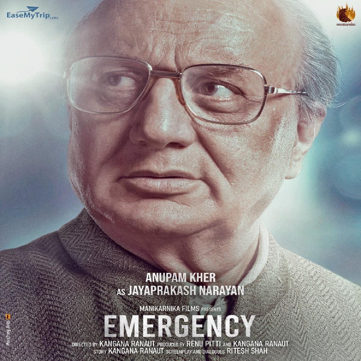 Anupam Kher As JP Narayan In Emergency
