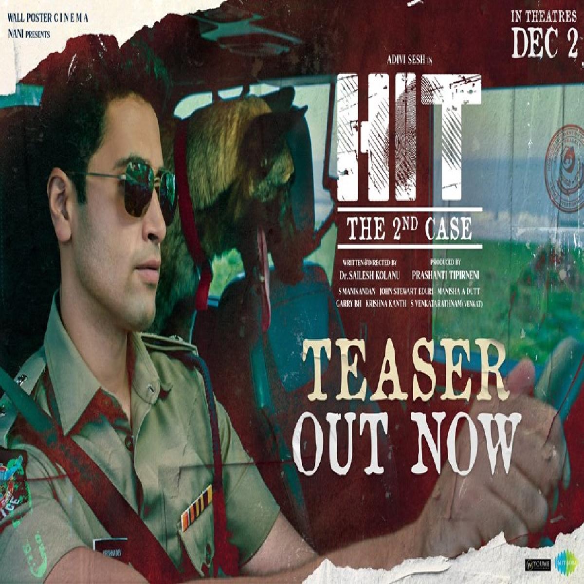 Nani Unveils HIT 2 Teaser, Starring Adivit Sesh